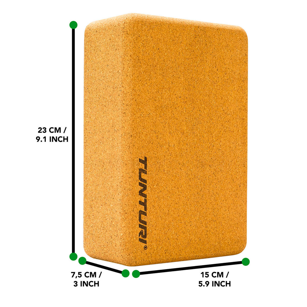 CORK YOGA BLOCK - Braun, KONVENTIONELL, Naturmaterialien (23/15/7,5cm)