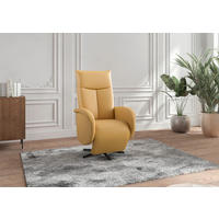 DREHSTUHL Currygelb  - Currygelb/Schwarz, MODERN, Leder/Metall (75/112/82cm) - Sit & More