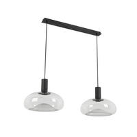 ZÁVĚSNÉ SVÍTIDLO, 98,5/37/183 cm  - černá, Design, kov/sklo (98,5/37/183cm) - Dieter Knoll