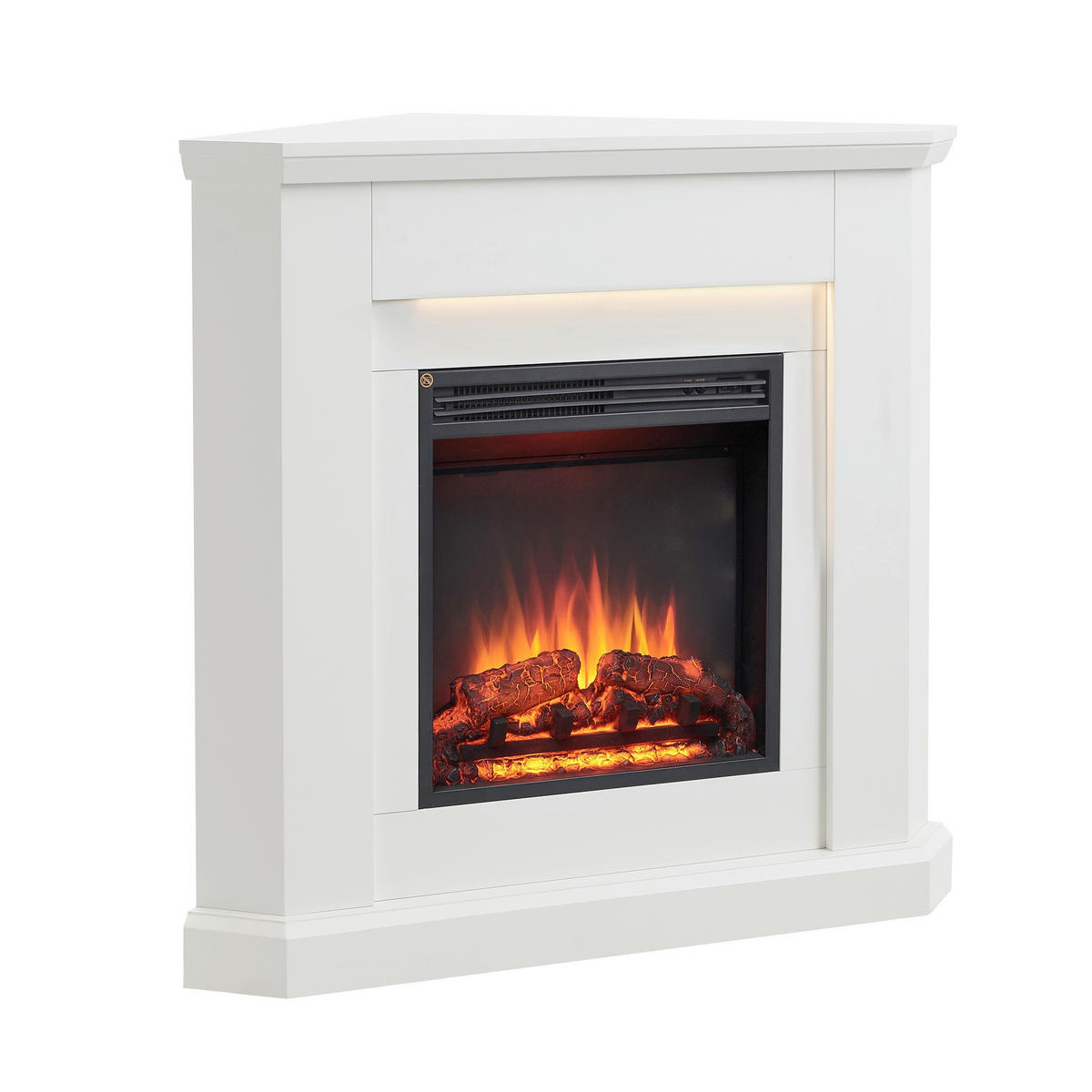 ELEKTRISK KAMIN - vit, Basics, metall/trämaterial (92/92/58cm)