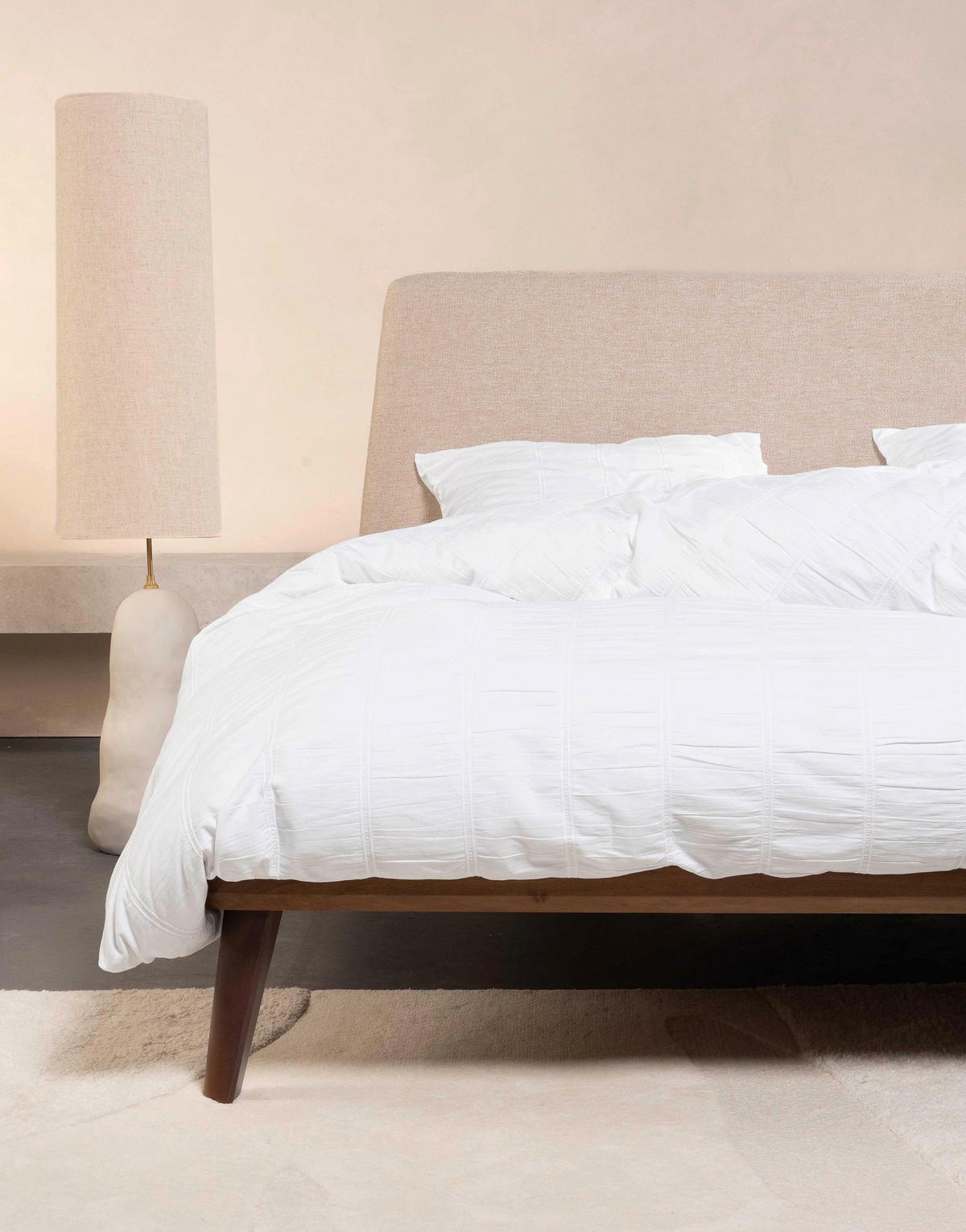 BETTWÄSCHE Zinnia Satin, Seersucker 200/200 cm  - Weiß, KONVENTIONELL, Textil (200/200cm) - Essenza