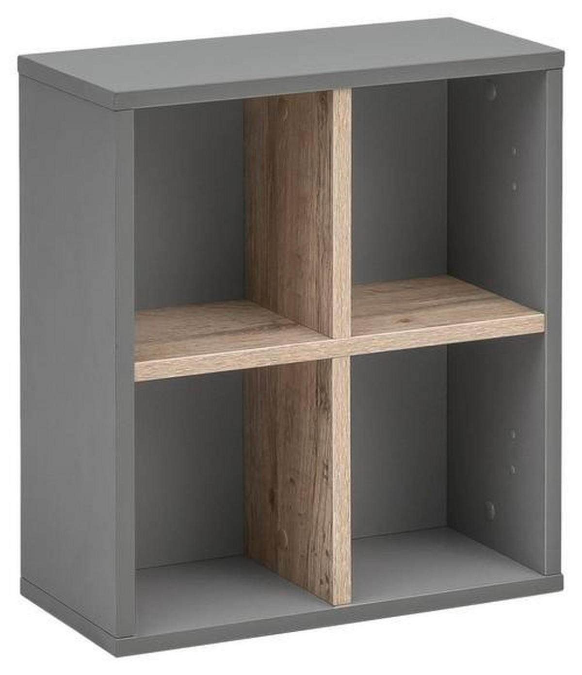 BADEZIMMERREGAL 40,5/48,5/20,5 cm  - Eichefarben/Grau, KONVENTIONELL, Holzwerkstoff (40,5/48,5/20,5cm) - Stylife