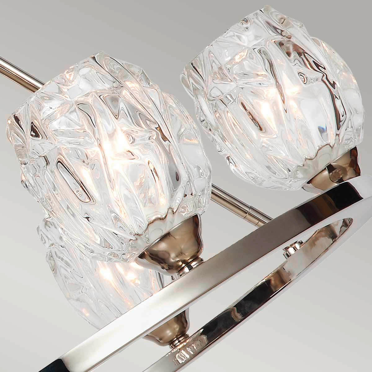 KRONLEUCHTER 67.3/65  cm    - Nickelfarben, Konventionell, Glas/Metall (67.3/65 cm) - Elstead Lighting