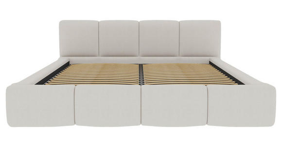POLSTERBETT 120/200 cm,  in Naturfarben, Lattenrost, Bettkasten,  - Schwarz/Naturfarben, Design, Holz/Textil (120/200cm) - Xora