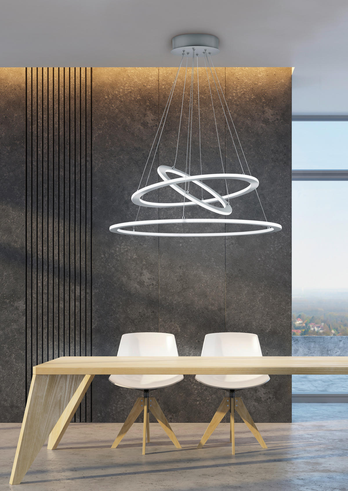 LED SVJETILJKA VISEĆA Durban  - boje nikla, Design, metal (80,3/200cm)