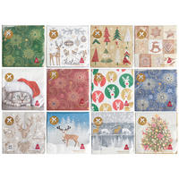 SERVIETA   40/40 cm       večbarvno  - večbarvno, Trendi, papir (40/40cm) - X-Mas