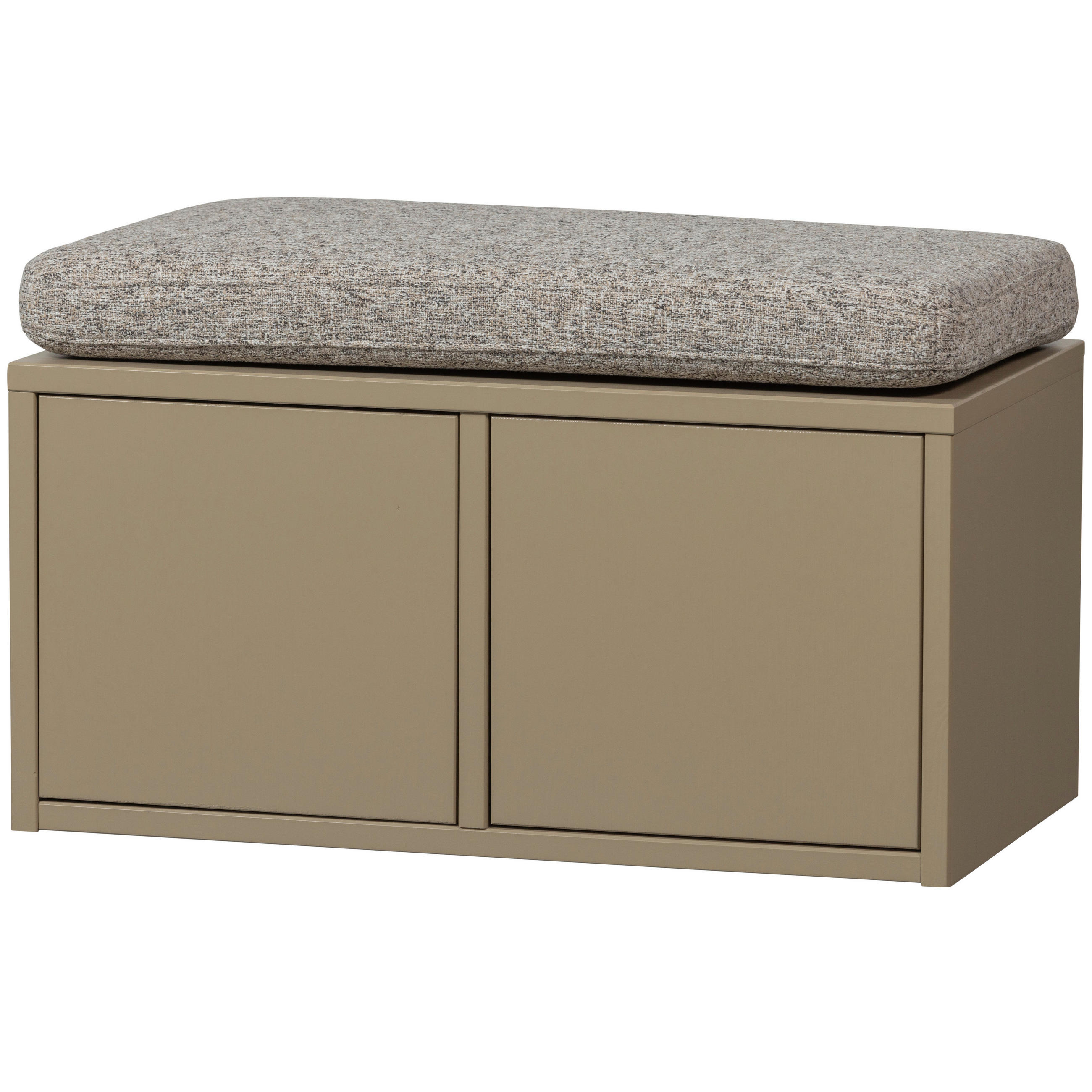 GARDEROBENBANK - Schlammfarben/Khaki, Design, Holz/Textil (80/47/44cm) - Livetastic