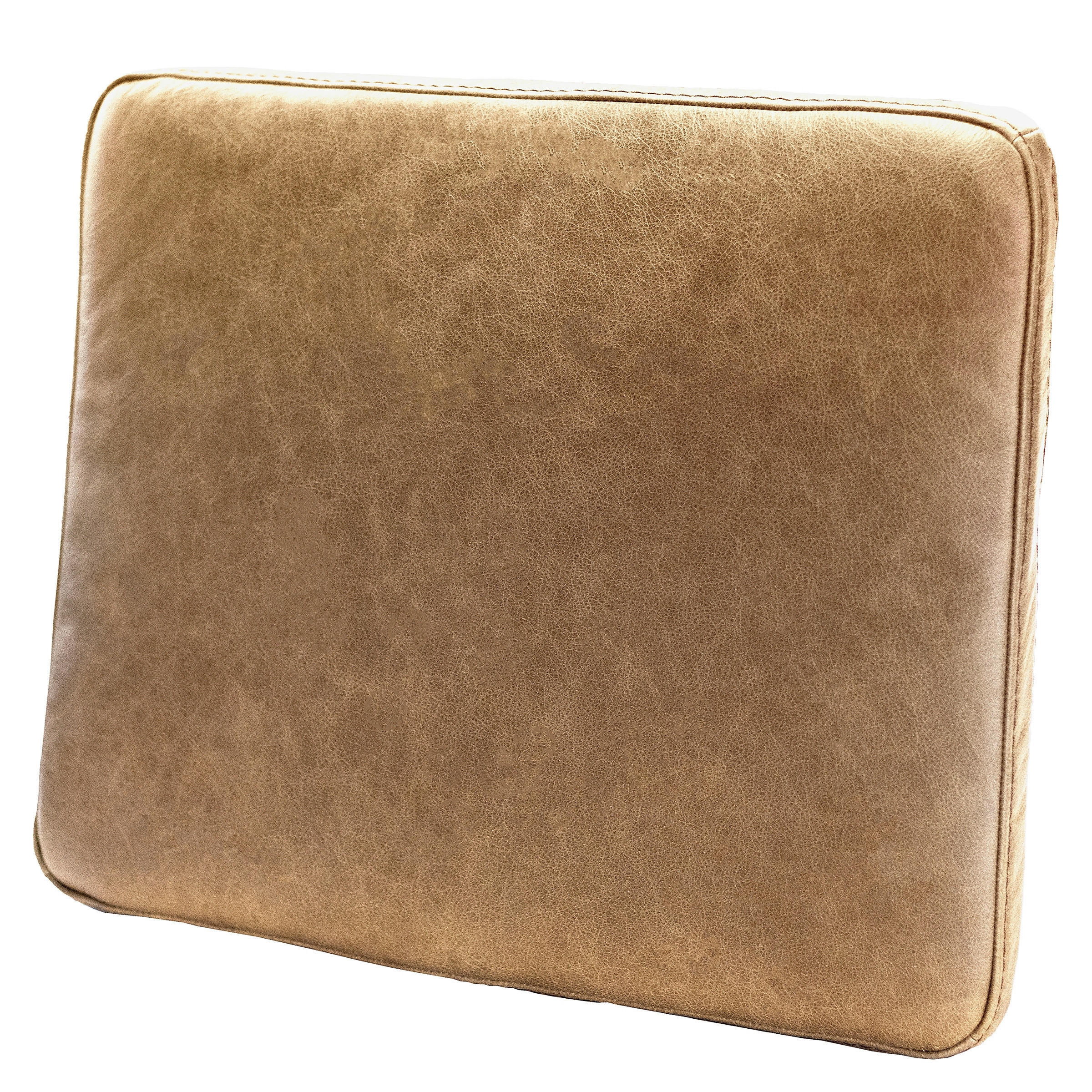 ZIERKISSEN    52/42/7 cm  - Hellbraun, Design, Leder/Textil (52/42/7cm) - Livetastic