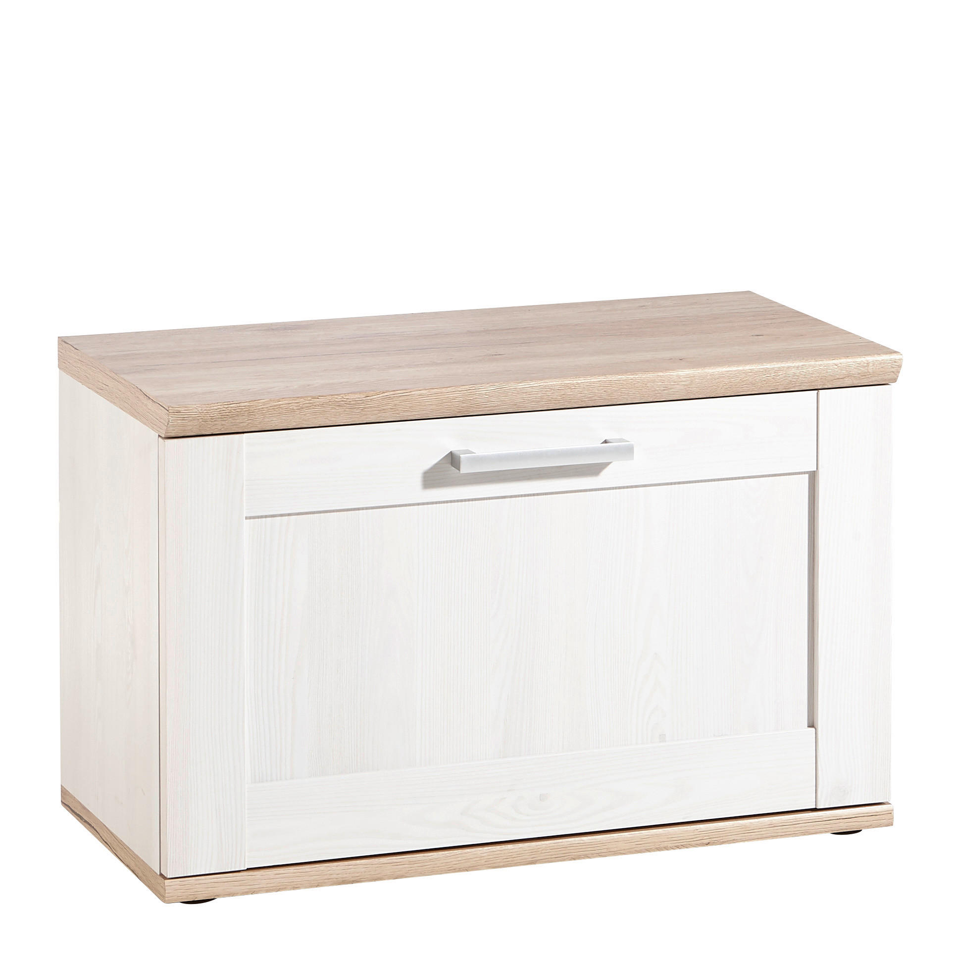 HALLB&Auml;NK 76/50/38 cm vit, l&auml;rkf&auml;rgad, ek San Remo 50/76/38 cm