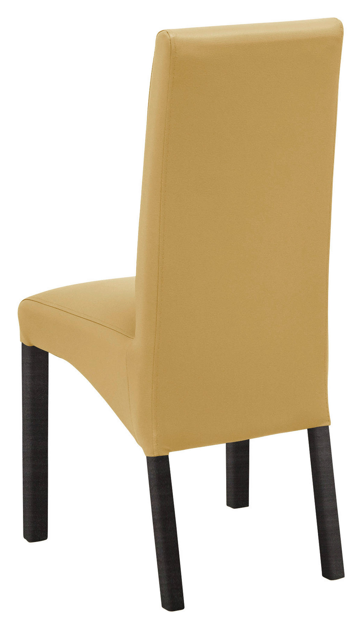 STUHL Lederlook Currygelb, Buche Kolonial  - Currygelb/Buche Kolonial, KONVENTIONELL, Holz/Textil (47/102/57cm) - Carryhome