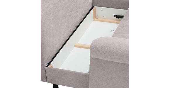ECKSOFA Beige Flachgewebe - Beige/Schwarz, Design, Kunststoff/Textil (278/175cm) - Xora