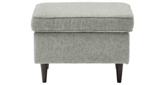 HOCKER Mikrovelours Hellgrau  - Hellgrau/Schwarz, Basics, Holz/Textil (63/43/42cm) - Carryhome