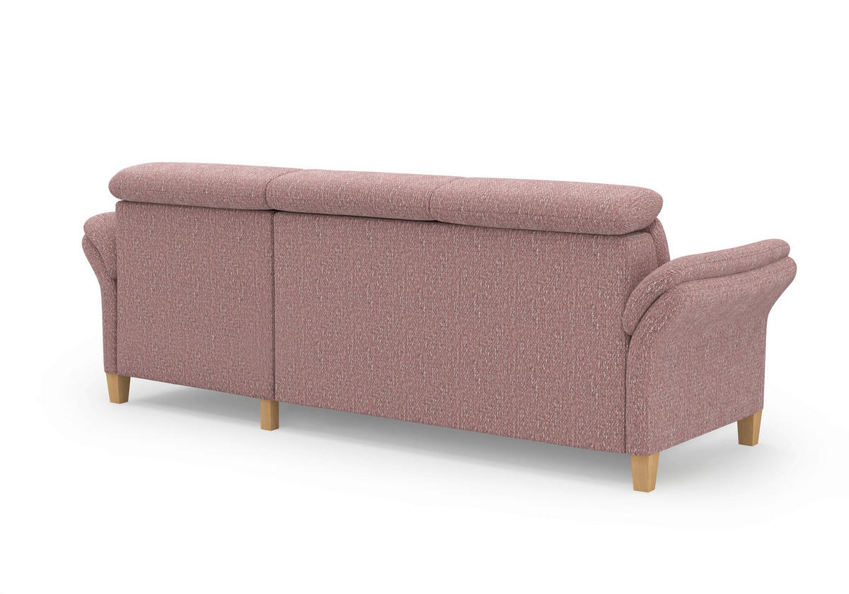 ECKSOFA GLENDALE E Aubergine Chenille  - Eichefarben/Aubergine, KONVENTIONELL, Holz/Textil (253/166cm) - Sit & More