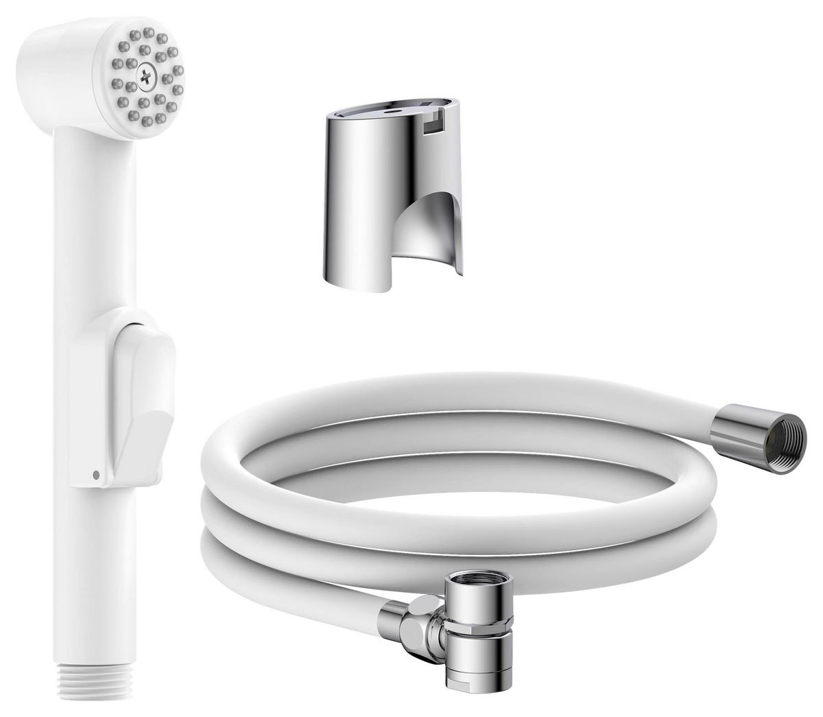 HANDBRAUSE   - Weiß, Basics, Kunststoff (3,7/18/3,7cm)