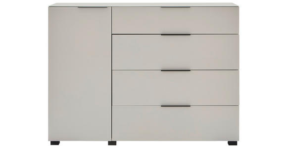 SIDEBOARD  135/99/42 cm 4 Schublade(n)  - Kaschmir/Schwarz, Design, Glas/Holzwerkstoff (135/99/42cm) - Novel