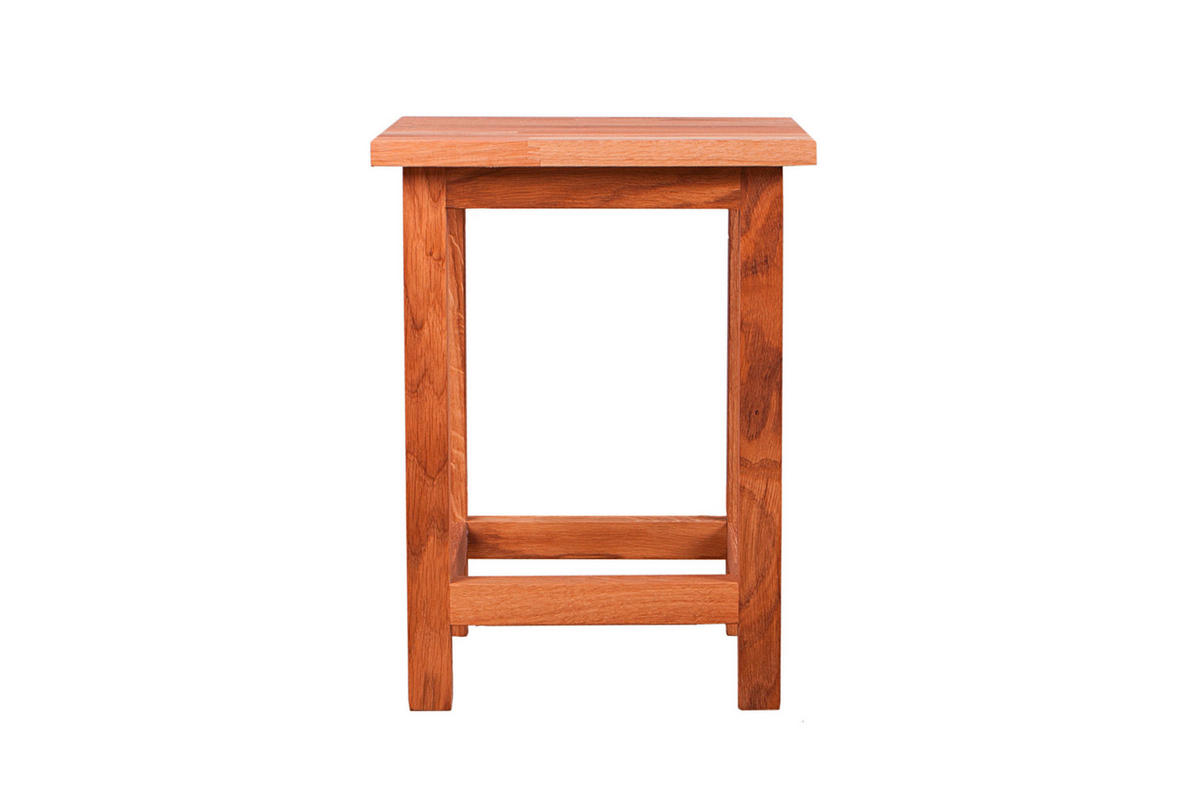 Universalhocker Echtholz  - Eichefarben, Basics, Holz (30/40/30cm) - Gardenson