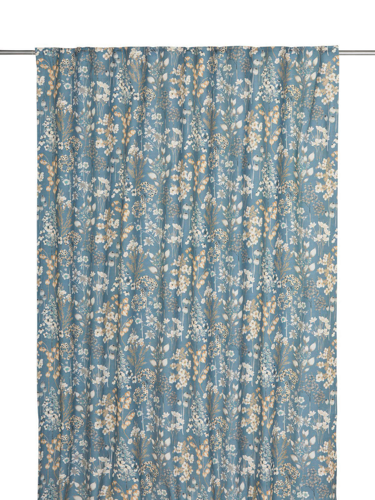 FERTIGVORHANG blickdicht  - Blau, Natur, Textil (135/280cm)