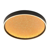 STROPNÍ LED SVÍTIDLO, 60/6,5 cm  - černá/barvy zlata, Design, kov/plast (60/6,5cm)