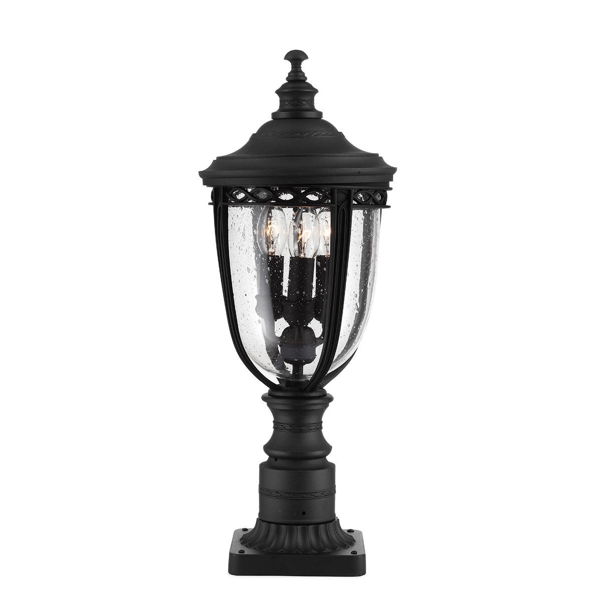 POLLERLEUCHTE Elstead English Bridle 21.6/55.3 cm   - Schwarz, Basics, Glas/Metall (21.6/55.3cm) - Elstead Lighting