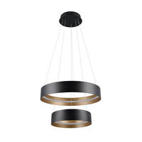 LED-HÄNGELEUCHTE Musterring 60/150 cm   - Goldfarben/Schwarz, Design, Metall (60/150cm) - Musterring