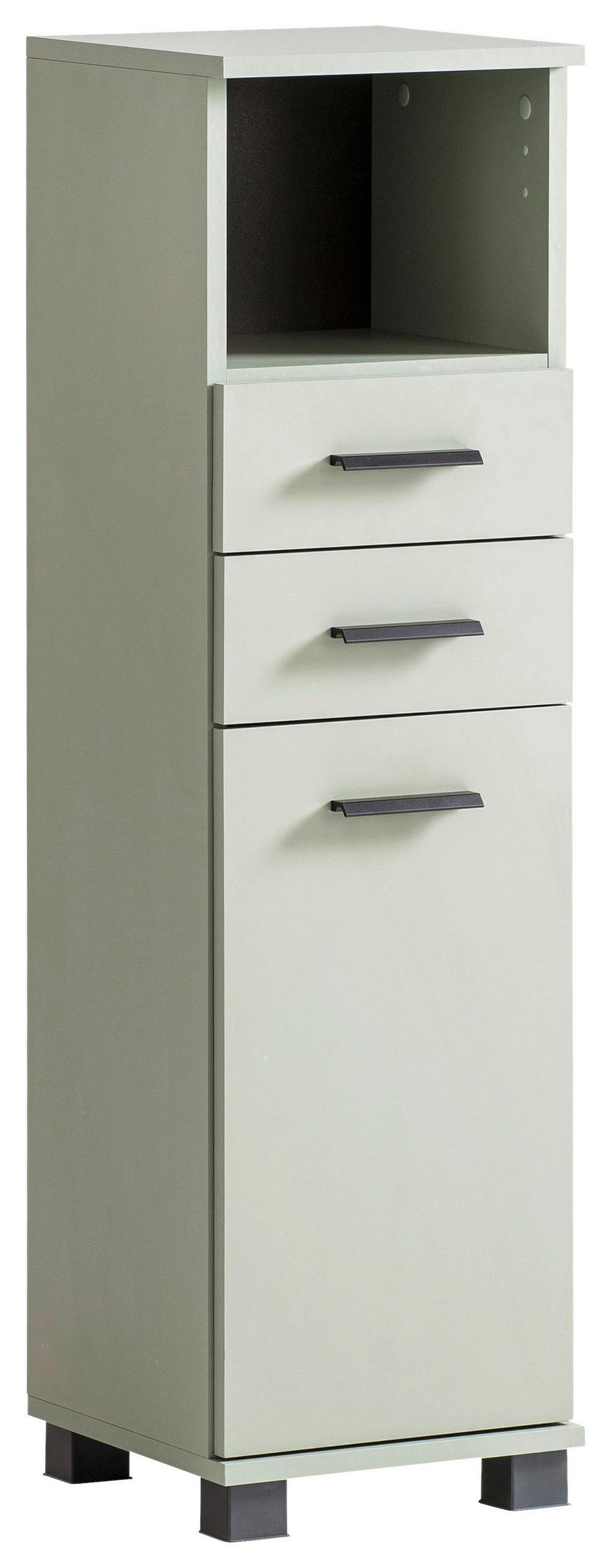 MIDISCHRANK 30/110,5/33 cm  - Pastellgrün/Schwarz, KONVENTIONELL, Holzwerkstoff/Kunststoff (30/110,5/33cm) - Stylife