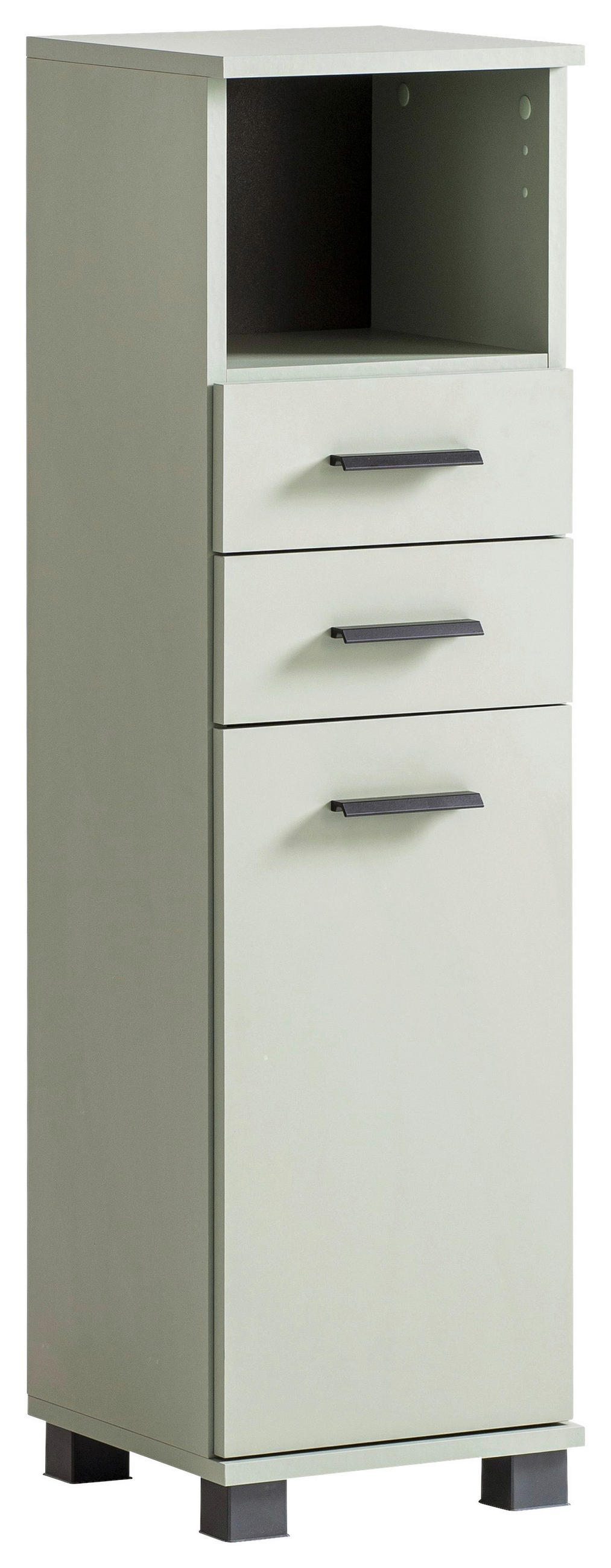 MIDISCHRANK 30/110,5/33 cm  - Pastellgrün/Schwarz, KONVENTIONELL, Holzwerkstoff/Kunststoff (30/110,5/33cm) - Stylife