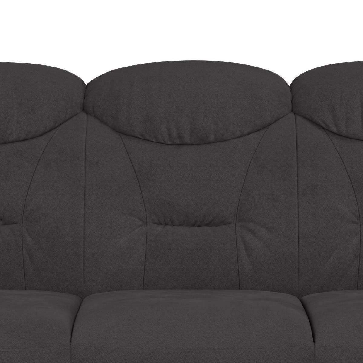 3-SITZER-SOFA Mikrofaser Anthrazit  - Anthrazit/Schwarz, Basics, Kunststoff/Textil (189/99/99cm) - MID.YOU