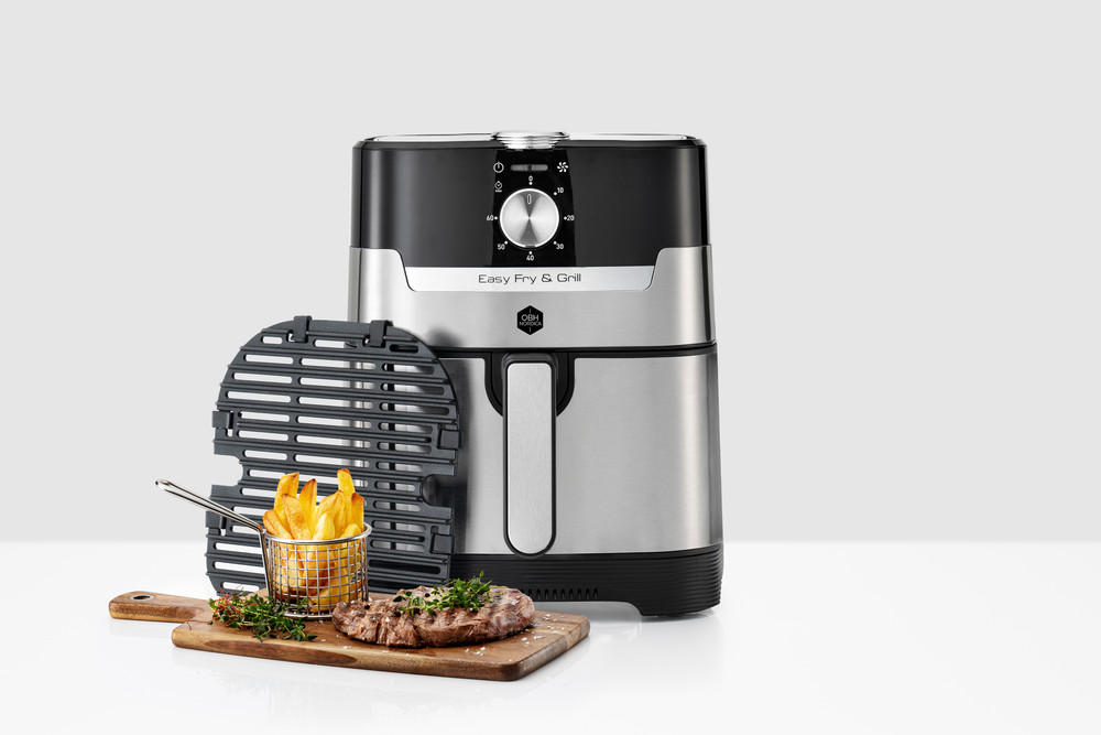 AIRFRYER  - silver/svart, Basics, metall/plast (37/39,8/31,4cm) - Obh Nordica