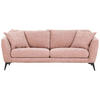 BIGSOFA Flachgewebe Altrosa  - Schwarz/Altrosa, KONVENTIONELL, Textil/Metall (215/70/98cm) - Carryhome