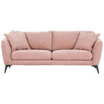 BIGSOFA Flachgewebe Altrosa  - Schwarz/Altrosa, KONVENTIONELL, Textil/Metall (215/70/98cm) - Carryhome