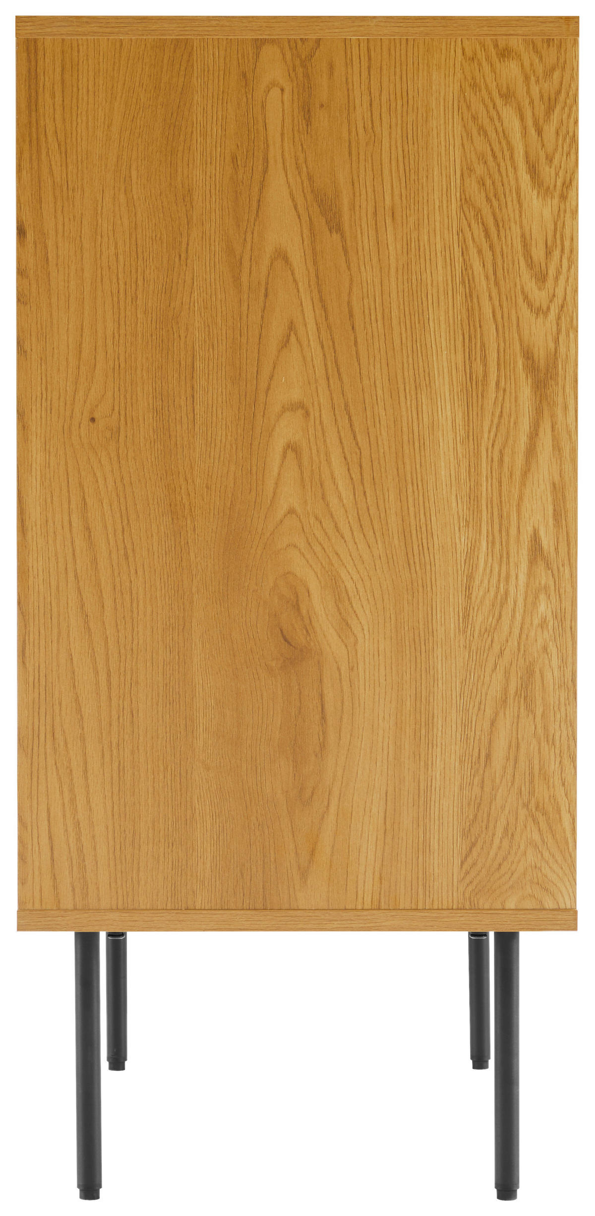 KOMÓD 80/85/40 cm  - tölgyfa színű/fekete, Design, faalapú anyag/fém (80/85/40cm) - Carryhome