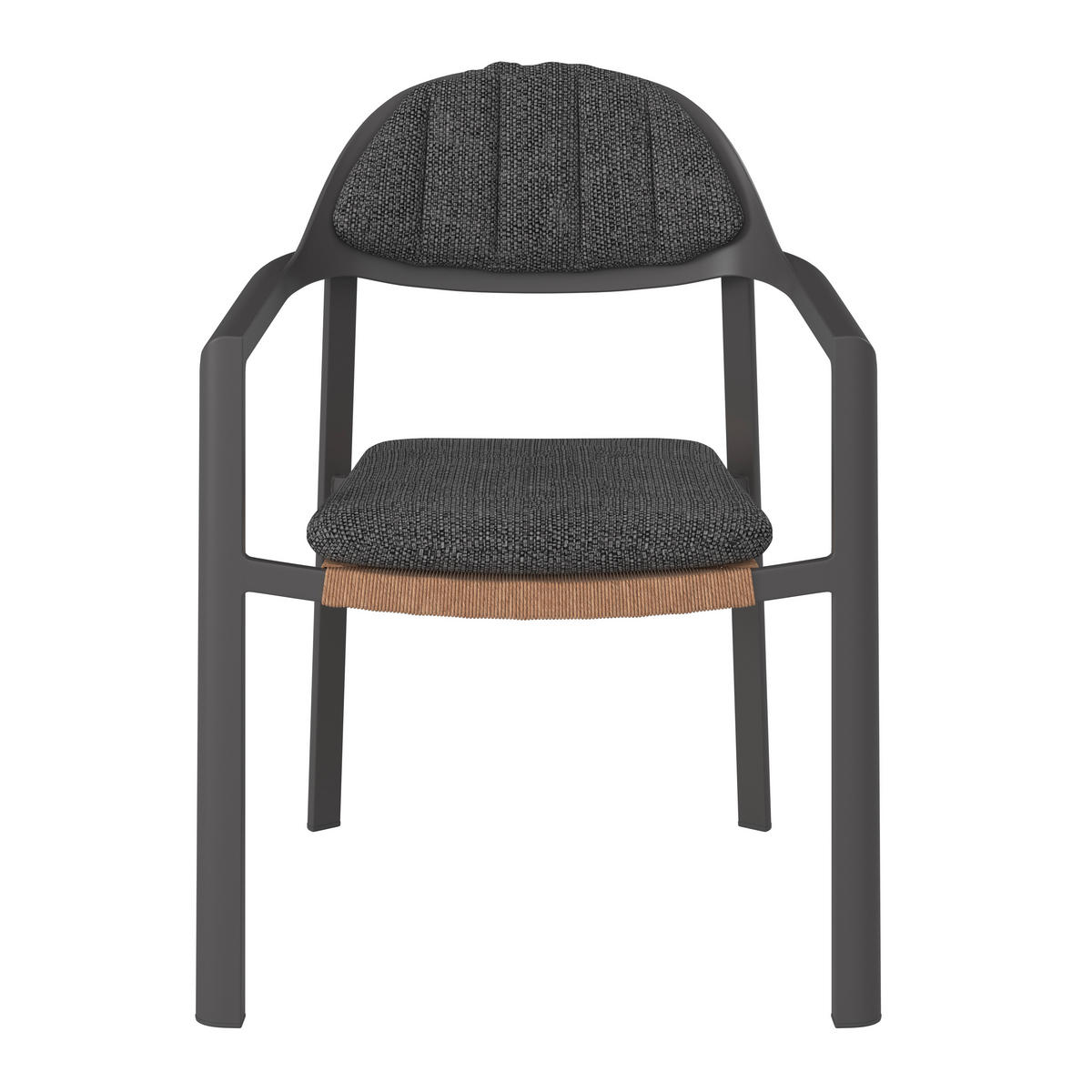 LOUNGE FOTELJA  antracit, prirodne boje, crna   - prirodne boje/crna, Design, metal/tekstil (64/67/69,5cm) - Amatio
