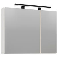 ORMARIĆ SA OGLEDALOM  bela  - bela, Moderno, staklo/pločasti materijal (90/75/18cm) - Welnova