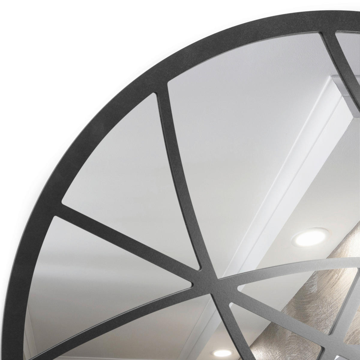 DEKOSPIEGEL  69/95 cm   in Freiform  - Schwarz, Basics, Glas/Holz (69/95cm)