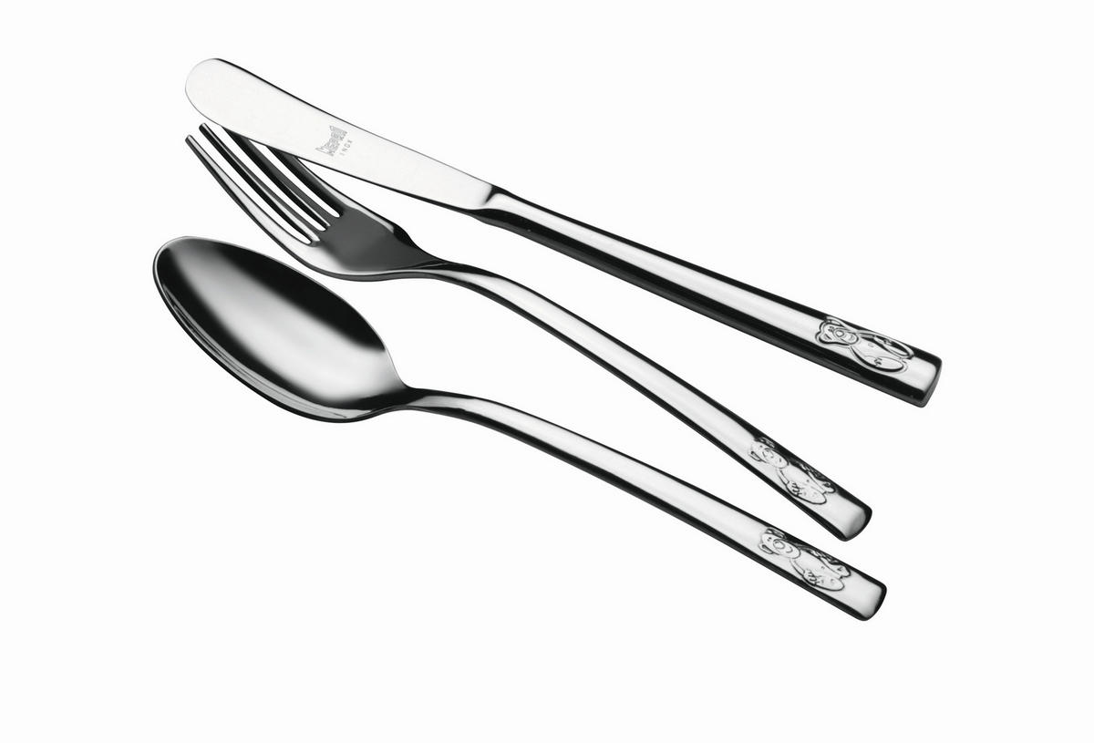 EVŐESZKÖZKÉSZLET 3 részes   - nemesacélszínű/világos rózsaszín, Basics, fém/kerámia