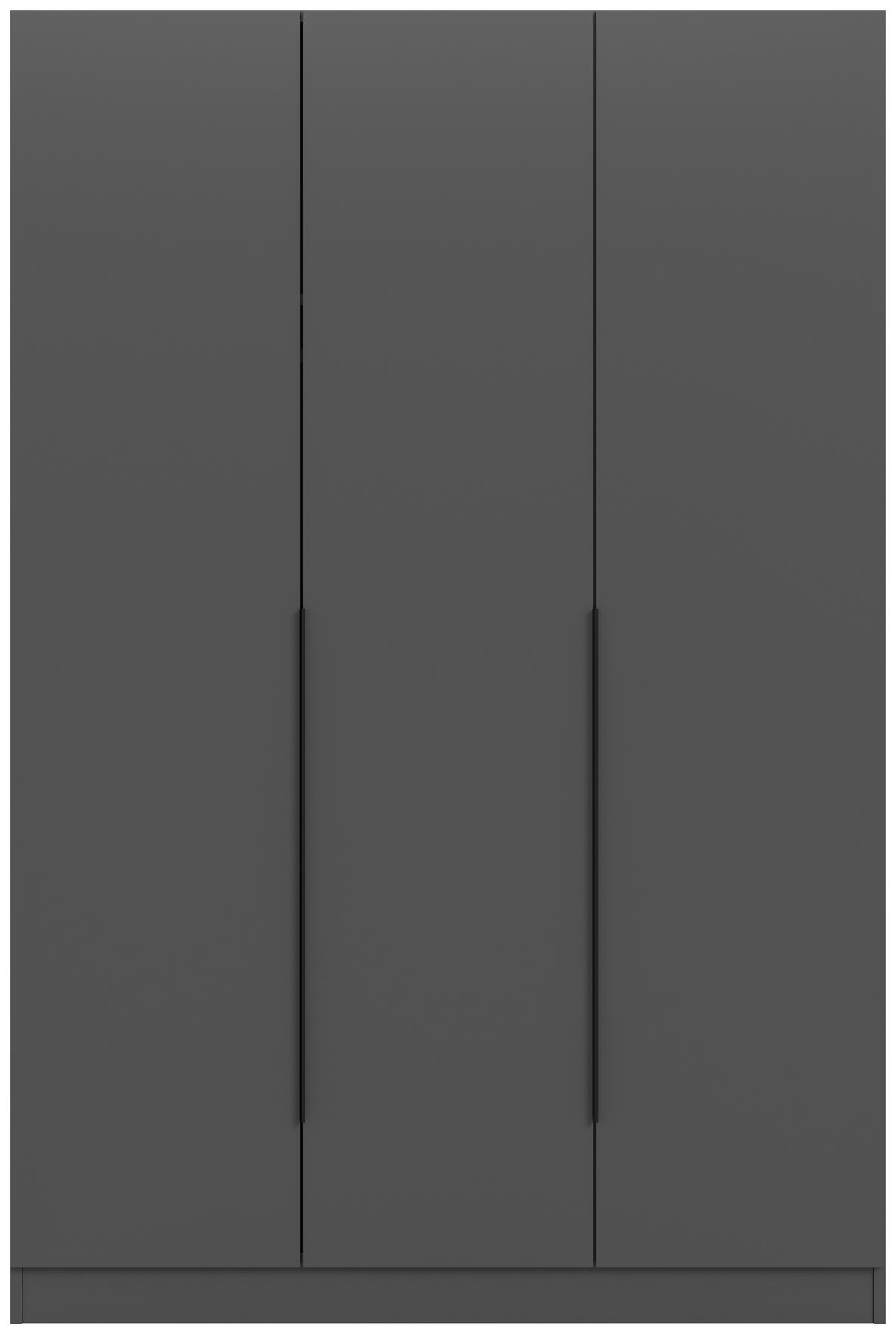 DREHTÜRENSCHRANK  in Anthrazit  - Anthrazit/Schwarz, MODERN, Holzwerkstoff/Kunststoff (120/181/52cm) - MID.YOU