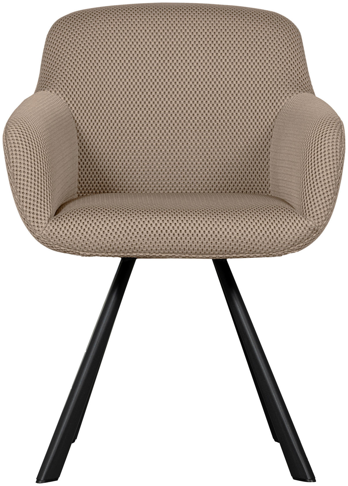 ARMLEHNSTUHL  in Netzbespannung  - Schwarz/Naturfarben, Design, Textil/Metall (58/79/58cm) - Livetastic
