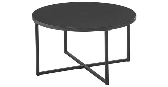 COUCHTISCH in Metall, Glas 80/80/45 cm  - Schwarz, Design, Glas/Metall (80/80/45cm) - Carryhome