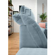 WOHNLANDSCHAFT  in Mikrofaser Hellblau  - Chromfarben/Hellblau, Design, Kunststoff/Textil (204/350/211cm) - Xora