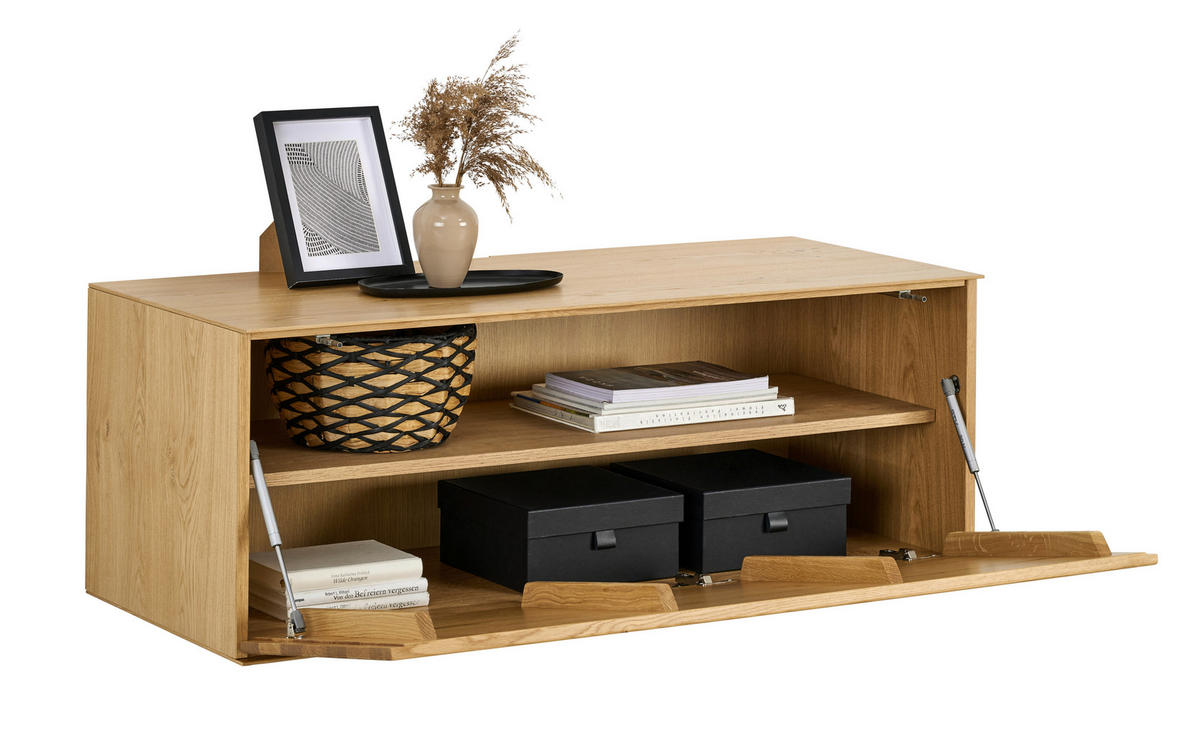 NÍZKÁ KOMODA, dub, barvy dubu, 121/44/50 cm - barvy dubu, Design, dřevo/kompozitní dřevo (121/44/50cm) - Dieter Knoll