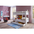 ETAGENBETT 90/200 cm Weiß  - Weiß, KONVENTIONELL, Holz (90/200cm) - Linea Natura
