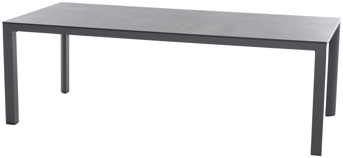 GARTENTISCH 220/100/74 cm Metall rechteckig  - Anthrazit/Titanfarben, Basics, Kunststoff/Metall (220/100/74cm) - Siena Garden