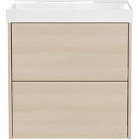 WASCHTISCHKOMBI  - Eichefarben/Weiß, Design, Keramik/Holzwerkstoff (81/65/46cm) - Germania