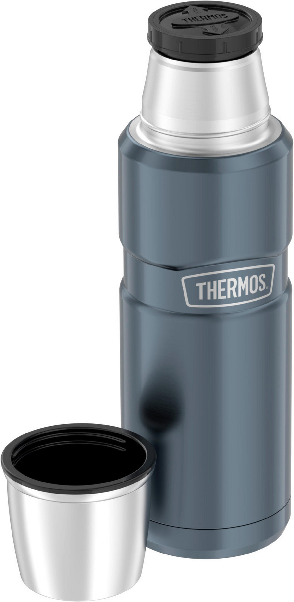 ISOLIERFLASCHE STAINLESS KING 0,47 L  - Dunkelgrau, Metall (0,47l) - Thermos