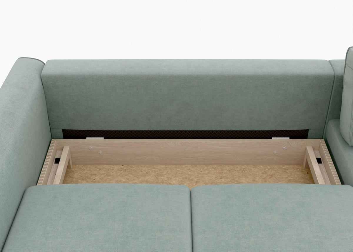 ECKSCHLAFSOFA  mit Bettkasten erhältlich, Sitzqualitäten, Schlafen auf Sitzhöhe, Bettfunktion erhältlich, Rücken echt, Armteil links, Armteil rechts Struktur Grau  - Schwarz/Grau, MODERN, Textil/Metall (232/161cm) - Trendmanufaktur