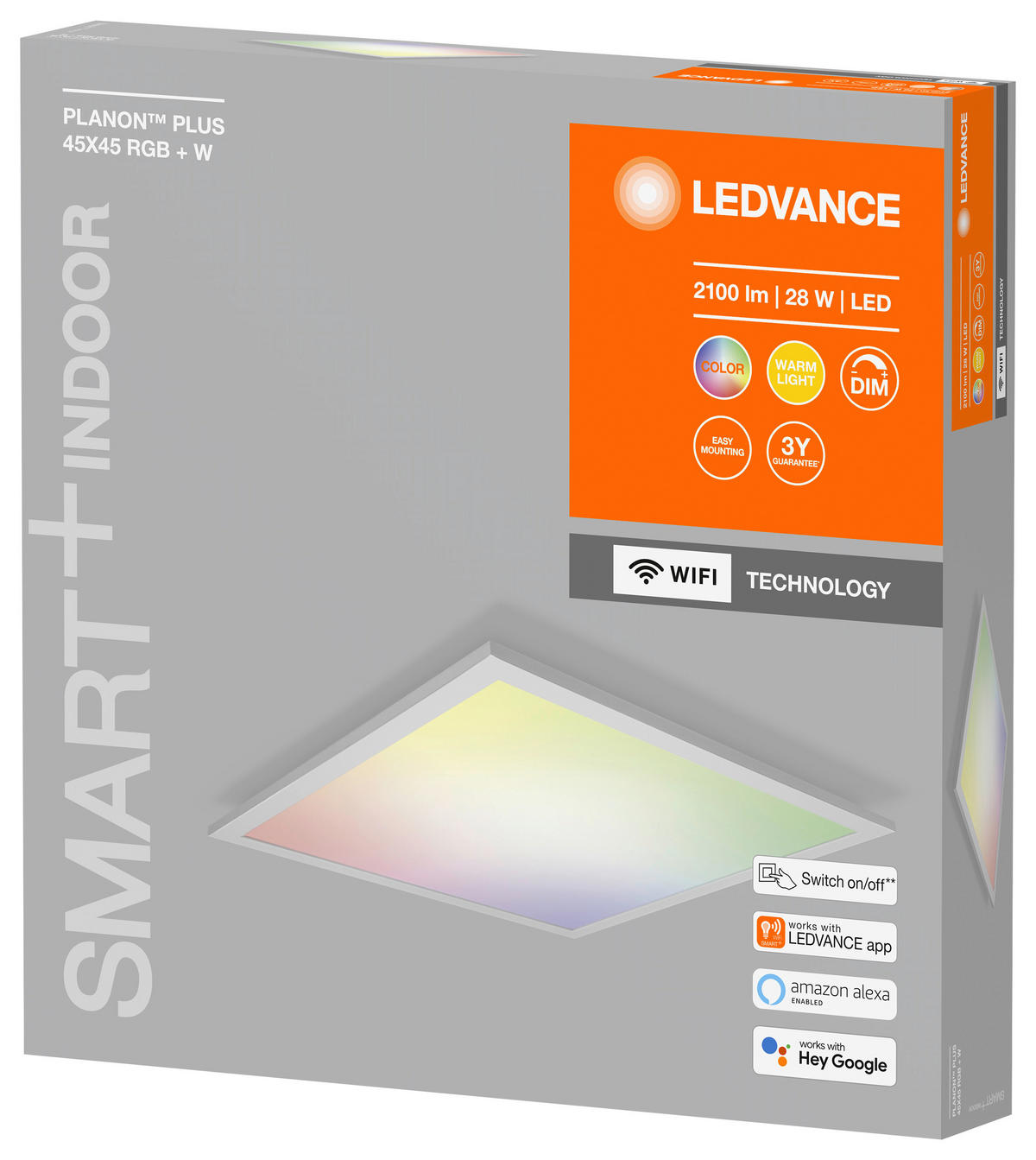 LED-PANEEL Smart+ Wifi Planon Plus 59,5/59,5/5,6 cm   - Weiß, Design, Metall (59,5/59,5/5,6cm) - Ledvance