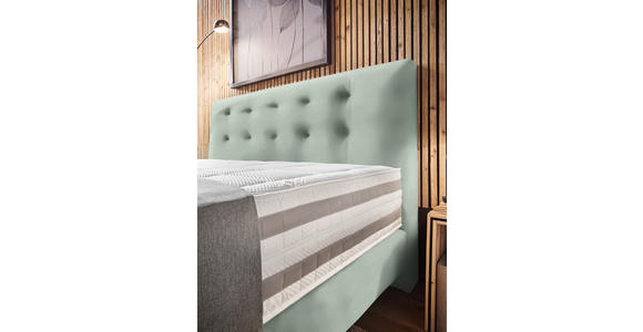 BOXSPRINGBETT 160/200 cm in Jadegrün - Jadegrün, KONVENTIONELL, Holz/Textil (160/200cm) - Dieter Knoll