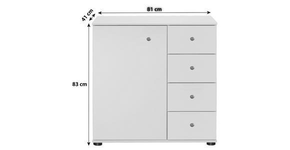 KOMMODE 81/83/41 cm - Eichefarben, KONVENTIONELL, Holzwerkstoff/Metall (81/83/41cm) - Cantus
