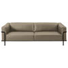 3-SITZER-SOFA in Echtleder Hellbraun  - Hellbraun/Schwarz, Design, Leder/Metall (236/67/96cm) - Johann Jakob