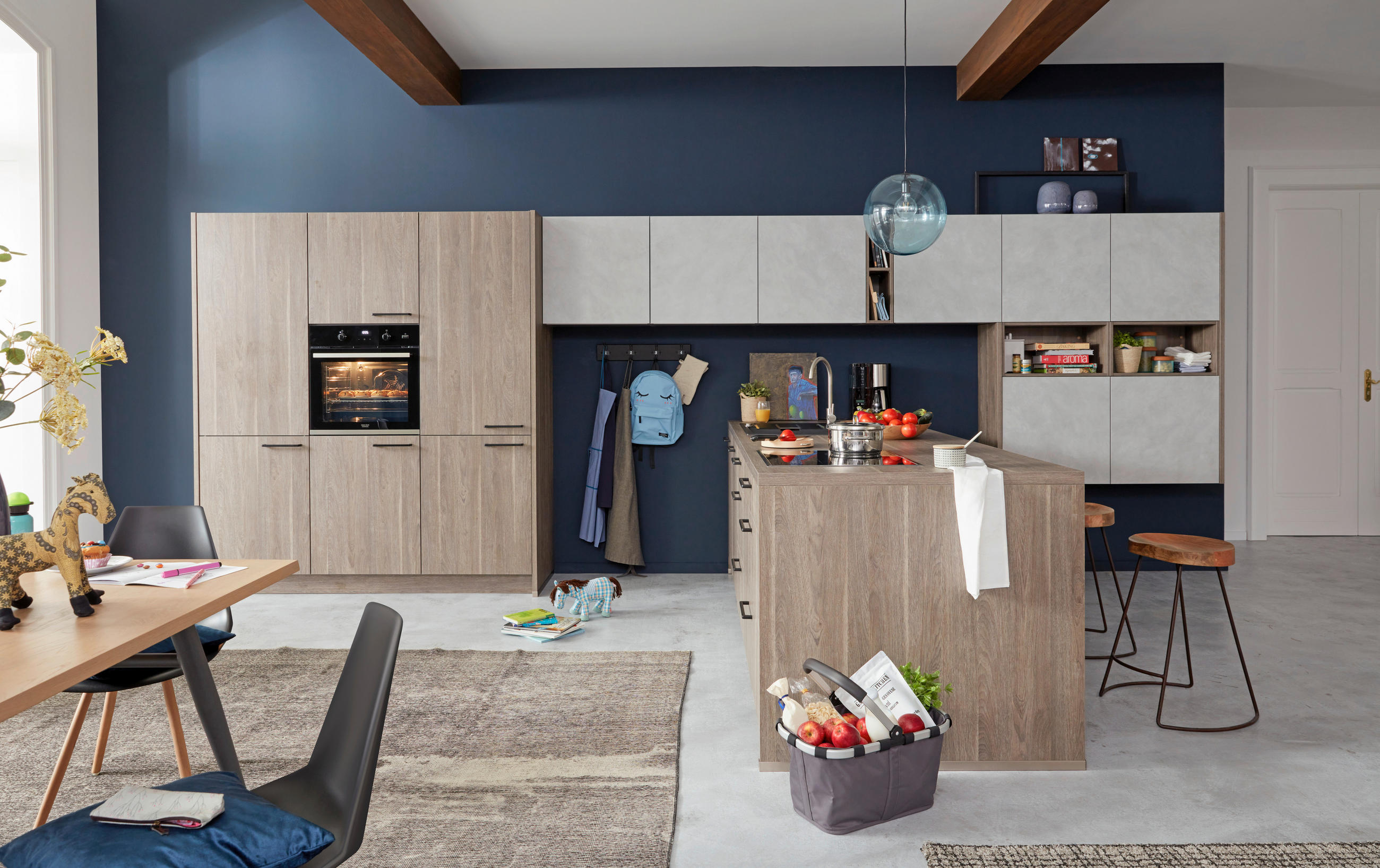 KUCHYŇA NA MIERU DK104 - sivá/farba duba, Modern, kompozitné drevo - Dieter Knoll